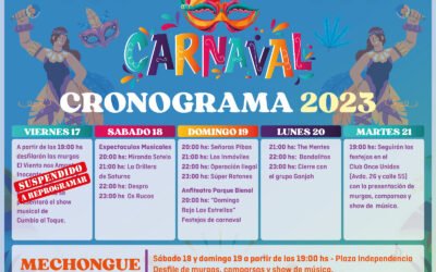 CRONOGRAMA CARNAVAL MIRAMAR- ESTADO VERANO Av. 26 e/ 21 y Av. 23