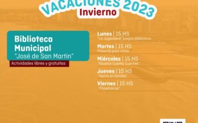 VACACIONES DE INVIERNO 2023 – BIBLIOTECA MUNICIPAL JOSE DE SAN MARTIN