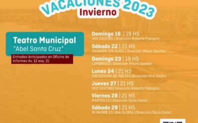VACACIONES DE INVIERNO 2023 – TEATRO MUNICIPAL ABEL SANTA CRUZ – FUNCIONES ADULTOS