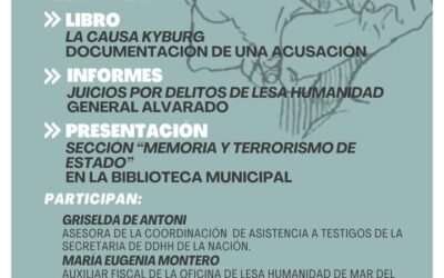 30 DE AGOSTO DIA INTERNACIONAL DEL DETENIDO DESAPARECIDO «PRESENTACIÓN DEL LIBRO LA CAUSA KIBURG»